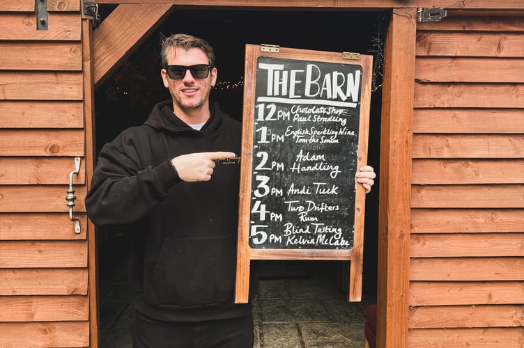 Adam Handling MBE at the food festival 